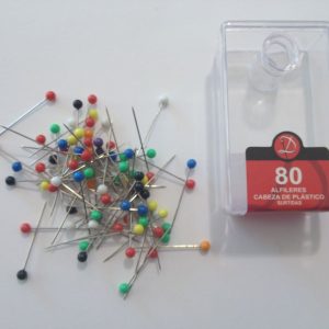 Alfileres cabeza colores 80 Unid.Ref: 417.195.7