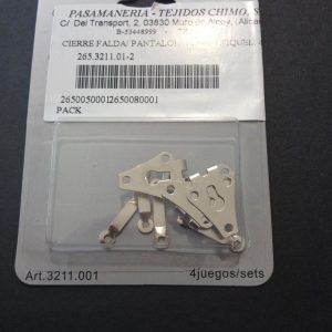 Cierre falda/pantalon 4Uni. REf: 265.3211.01-2.