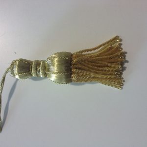 Borla Alambrillo Madera Peque�a Oro