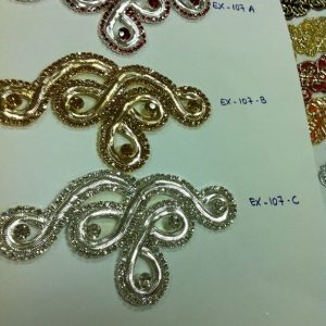 Alamares aspecto metálico Refs: EX-107-A, EX-107-B, EX-107-C