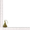 Borla metálica color oro de 5 cm para decoración textil