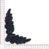 2644797035 aplique negro en forma L con pedreria 17 cm