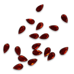 Aplique brillante rojo para vestuario festivo