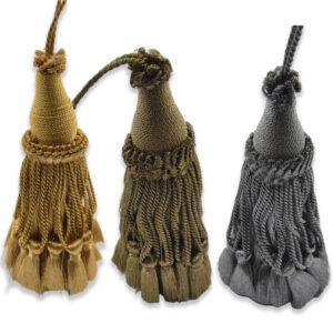 Borla Metalizada 15 cm Oro, Oro Viejo y Plata