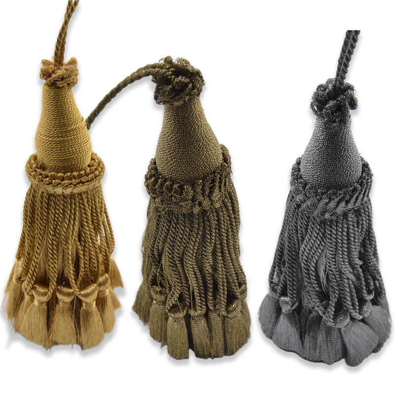 Borla Metalizada 15 cm Oro, Oro Viejo y Plata