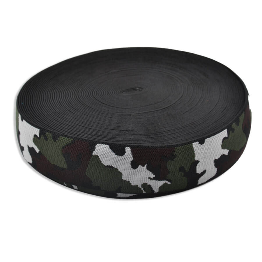 Elástico camuflaje de 50 mm para confección.