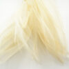 Borla decorativa con plumas color crudo de 15 cm