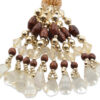 Borla decorativa de pedrería de 8 cm con cristales