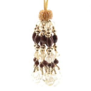 Borla ornamental multicolor para vestuario festivo
