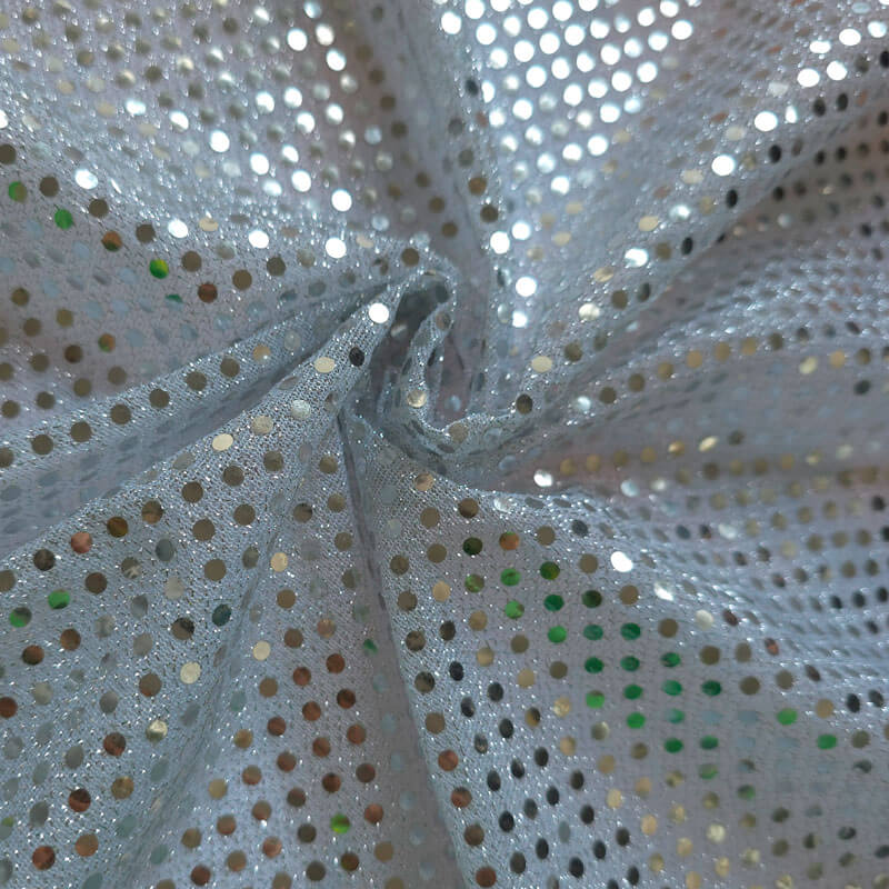 Tela de Lentejuela 3 mm sobre Punto Ancho 1,15 m - Imagen 2