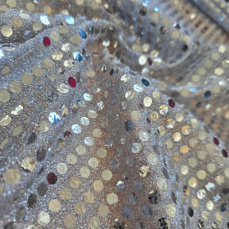 Tela de Lentejuela 6 mm Ancho 1,50M (Base Punto) - Imagen 2