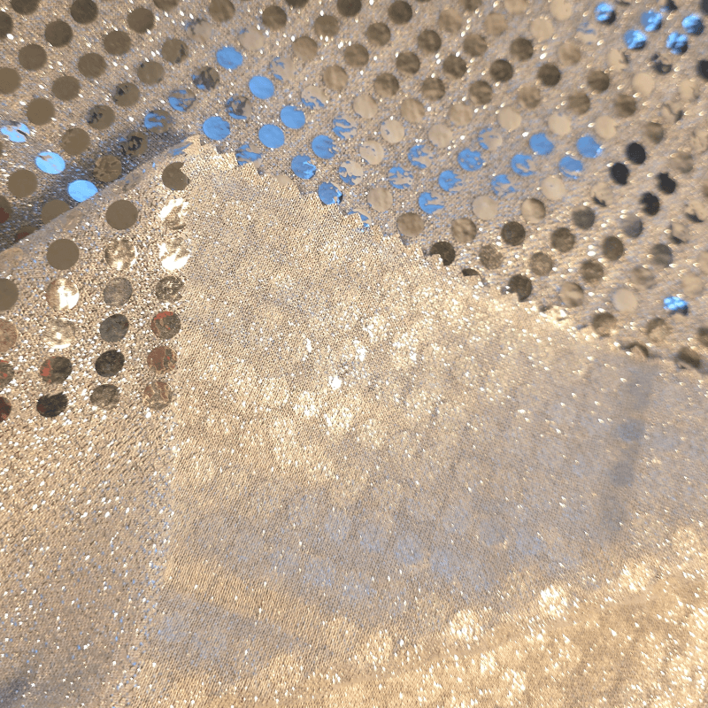 Tela de Lentejuela 6 mm Ancho 1,50M (Base Punto) - Imagen 4