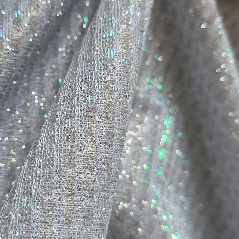 tela glitter cuba blanca brillo suave