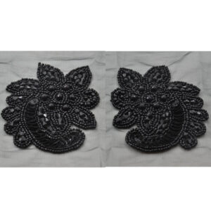 35612083 aplique negro left right 10 cm con pedreria