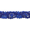 tira bordada azul con relieve
