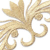 Aplique bordado oro decorativo de 9 cm