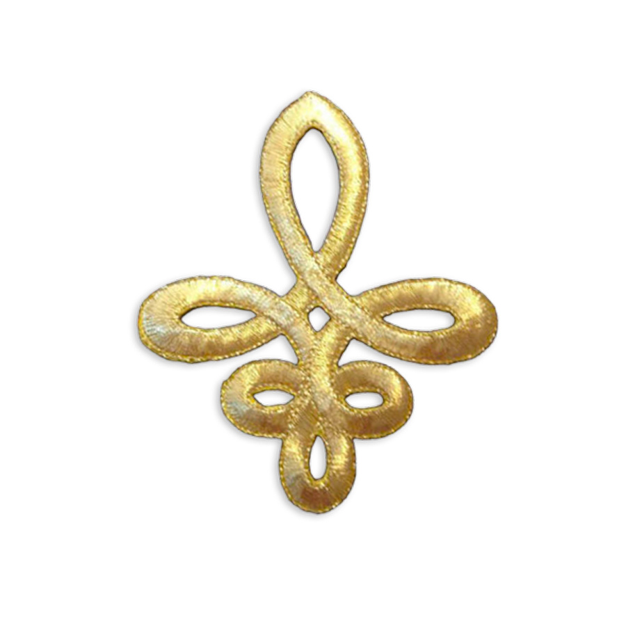 Aplique Bordado 10 cm Oro Termoadhesivo - Imagen 1