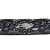 Encaje decorativo floral sobre tul para confección profesional