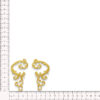 Aplique bordado termoadhesivo 7 cm en pareja color oro