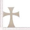 Aplique bordado termoadhesivo cruz 15 cm en color plata