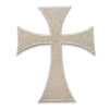 Aplique decorativo cruz bordada 15 cm en oro