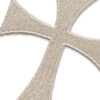 Aplique decorativo cruz bordada 15 cm en oro