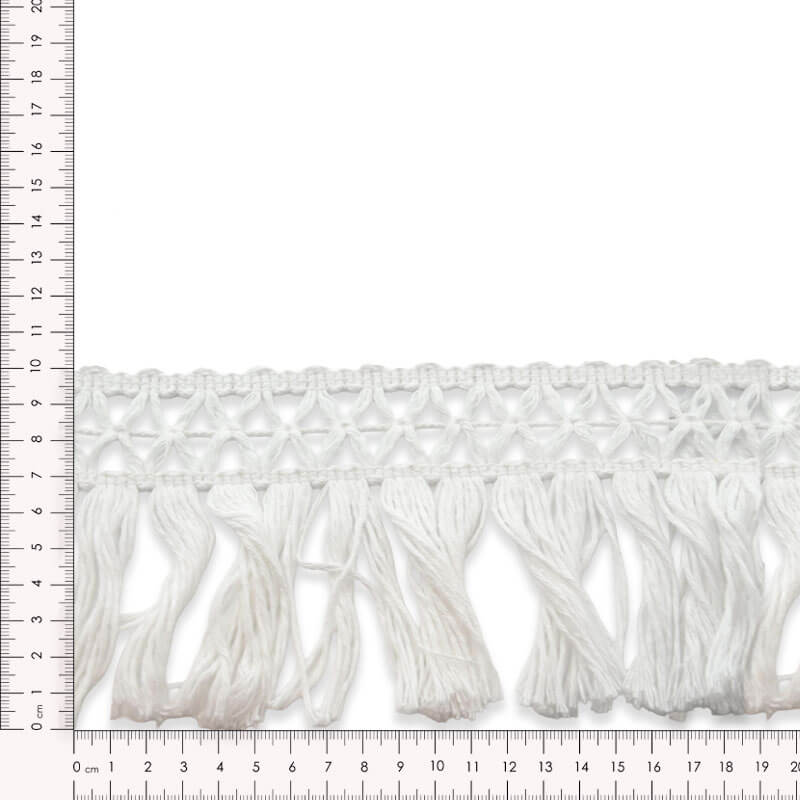 Fleco rústico de algodón de 10 cm color blanco referencia 492.7522.91