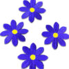 Parche floral azul para confección profesional