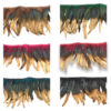 Fleco de plumas metalizadas con puntas doradas