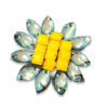 Aplique de pedrería con diseño floral