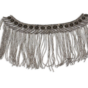 Collar textil plateado para moda