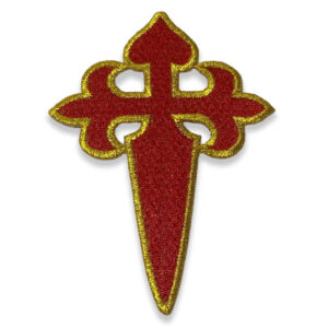 Aplique textil cruz decorativa estilo medieval para confección