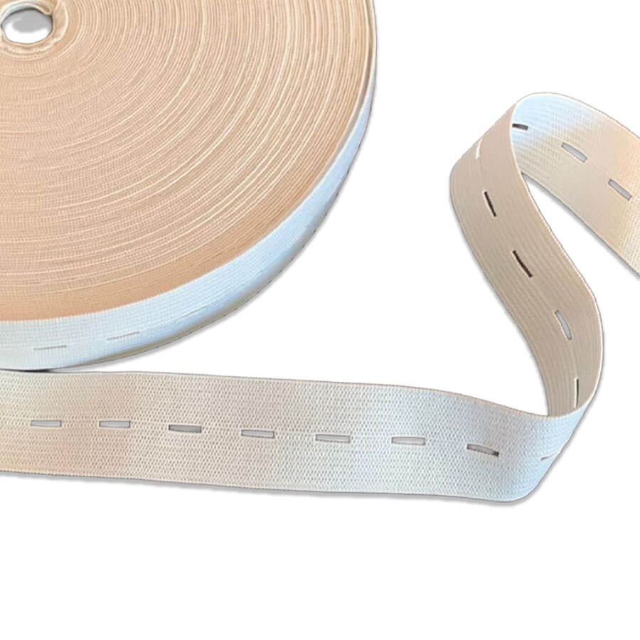 Cinta elástica blanca de 20 mm para confección.