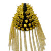 Hombrera Tachuelas Metalizadas con Cadena 10 cm Oro - Thumbnail Image 2