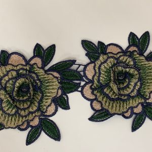 Encaje Metal Flor Verde