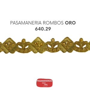 PASAMANERIA ROMBOS ORO 640.29