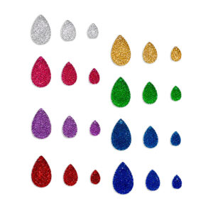 Piedras lágrima brillantes en varios colores para confección