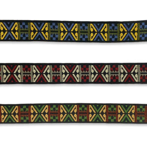 Tapacosturas étnico jacquard con dibujo geométrico