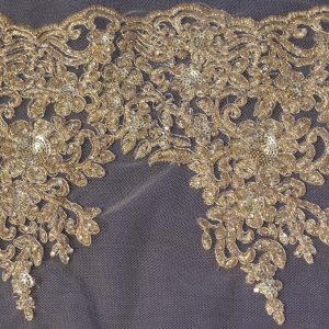 Tira Pedreria Oro Puntas