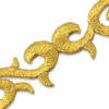 Aplique bordado oro ornamental textil