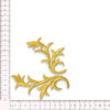 Aplique bordado oro 12 cm en pareja