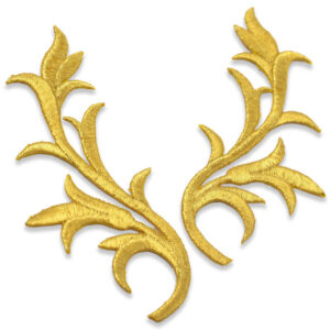 Aplique ornamental oro para confección festiva