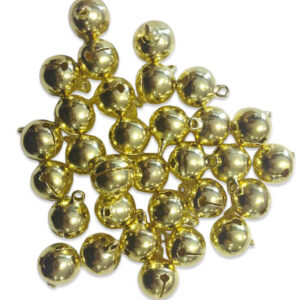 Cascabeles de latón color oro de 14 mm en pack de 50 unidades