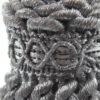 Borla textil brillante oro y plata de 15 cm