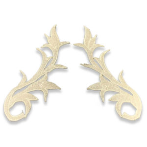 Pareja de apliques decorativos blancos para confección