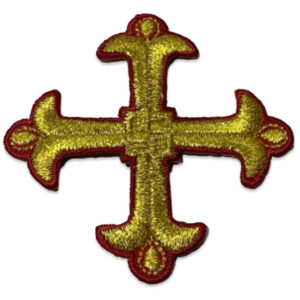 Cruz decorativa bordada pequeña para trajes festivos