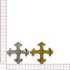 Aplique Bordado Cruz Ornamental 7 cm Oro Viejo - Thumbnail Image 4