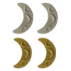 Aplique decorativo luna oro y plata carnaval