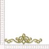 Aplique decorativo bordado en oro con diseño ornamental