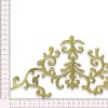 Aplique decorativo bordado barroco de gran tamaño en color oro